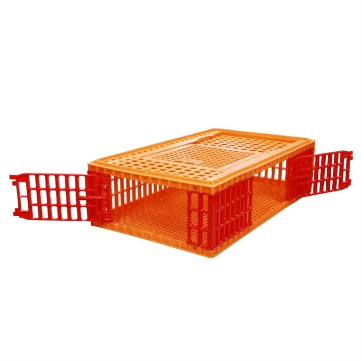 Rectangle Plastic Chicken Crate With Side Doors